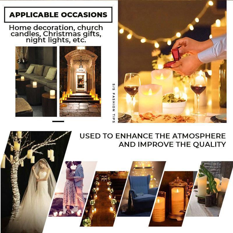 Lampe à bougie électronique pivotante à LED