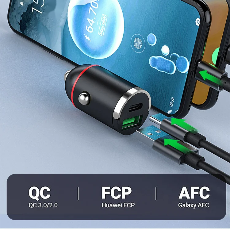 🔥40 % de réduction jusqu'à épuisement des stocks !🎉Chargeur rapide compact avec 2 ports pour la voiture
