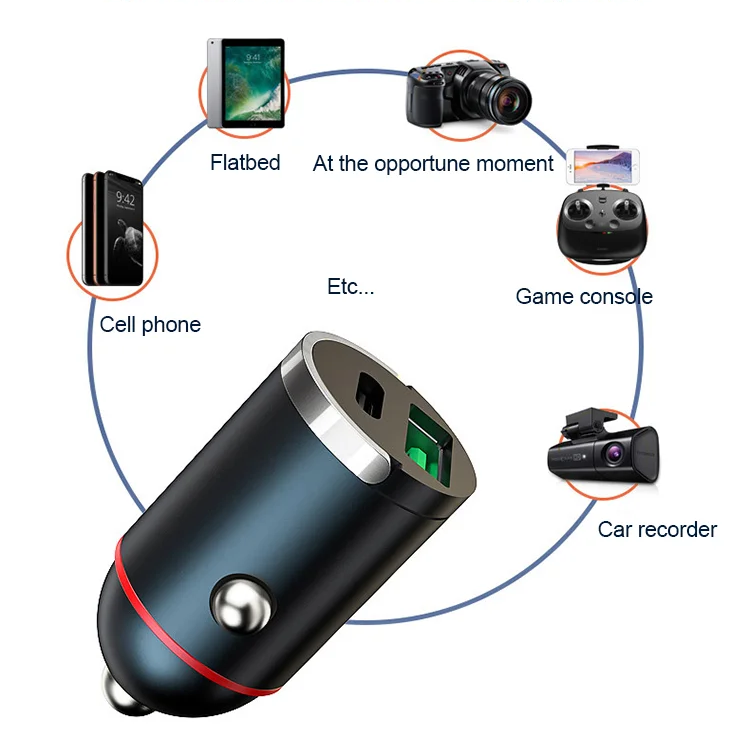 🔥40 % de réduction jusqu'à épuisement des stocks !🎉Chargeur rapide compact avec 2 ports pour la voiture
