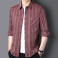 Chemise à carreaux à manches longues confortable et décontractée pour homme