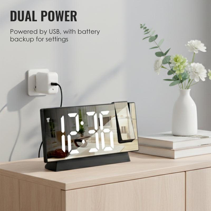 ⏳ Offre à durée limitée ⏰ Réveil avec projection et miroir LED 🕰️ - Achetez-en deux, bénéficiez de la livraison gratuite