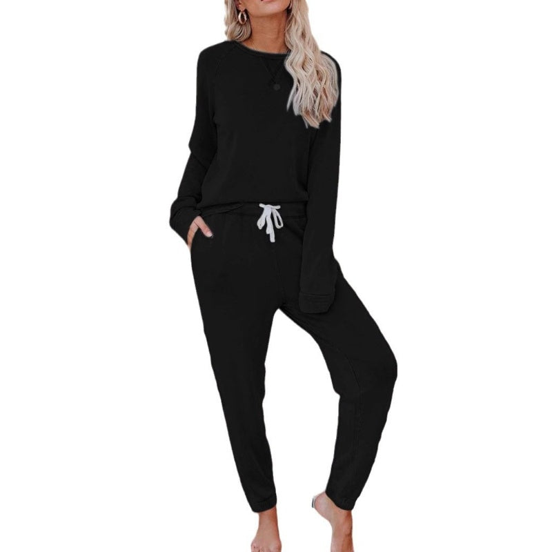 Ensemble 2 pièces composé d'un haut ample décontracté et d'un pantalon pour femme