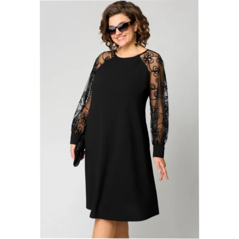 👑【S-4XL】👗Élégante robe sexy en dentelle noire
