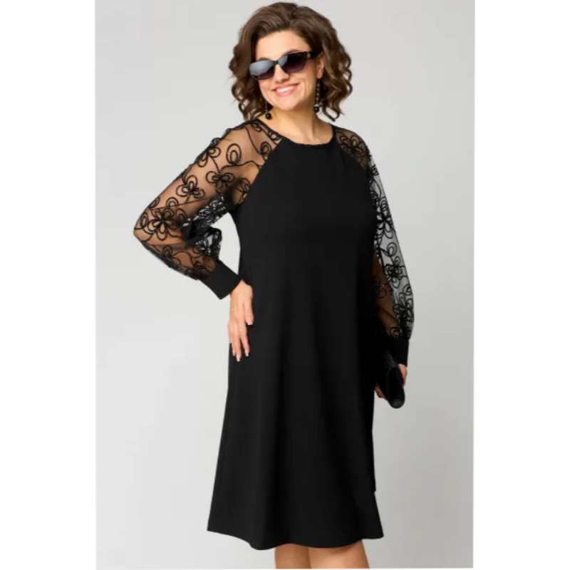 👑【S-4XL】👗Élégante robe sexy en dentelle noire
