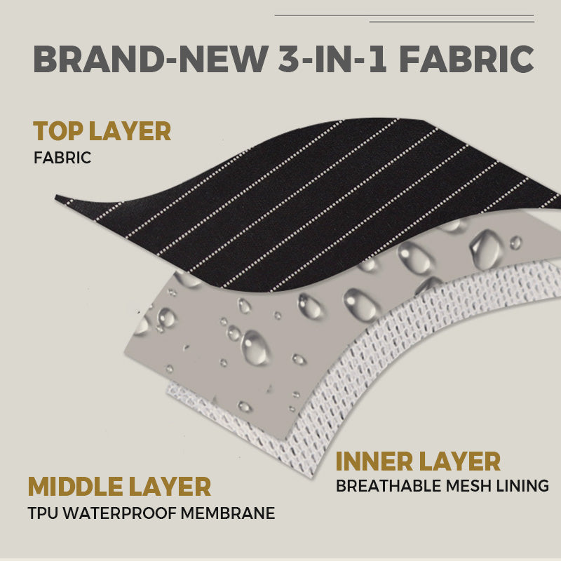 Tablier imperméable à bretelles croisées avec serviette à main amovible