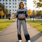 🔥Offres spéciales - Ensemble décontracté pour femme avec haut et pantalon dégradés