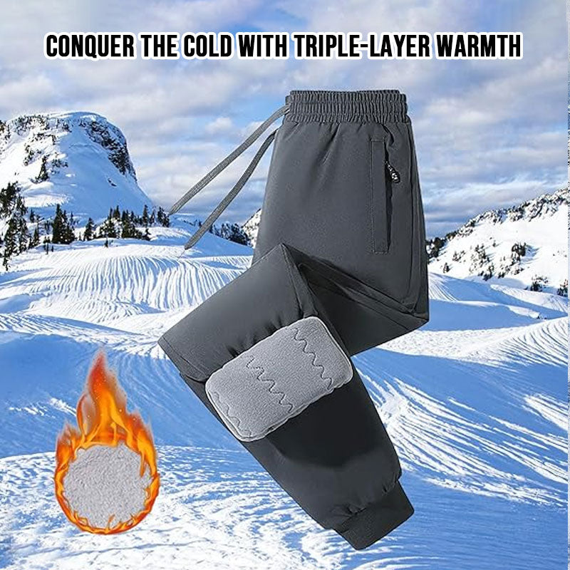 Pantalon thermique anti-froid avec genouillères – Restez au chaud pendant les hivers rigoureux - Achetez-en 2, la livraison est gratuite ! 🚚