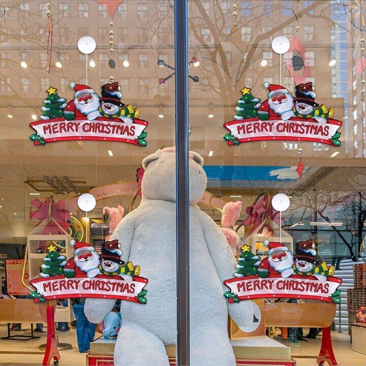 🎄✨ Guirlandes Lumières pour Fenêtre de Noël – Motifs de Noël Variés, Création d'Ambiance Douce & Usages Multiples (Idéales pour Décorations de Noël !)