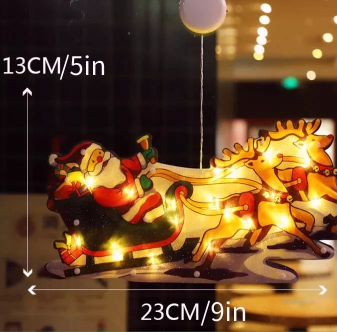 🎄✨ Guirlandes Lumières pour Fenêtre de Noël – Motifs de Noël Variés, Création d'Ambiance Douce & Usages Multiples (Idéales pour Décorations de Noël !)