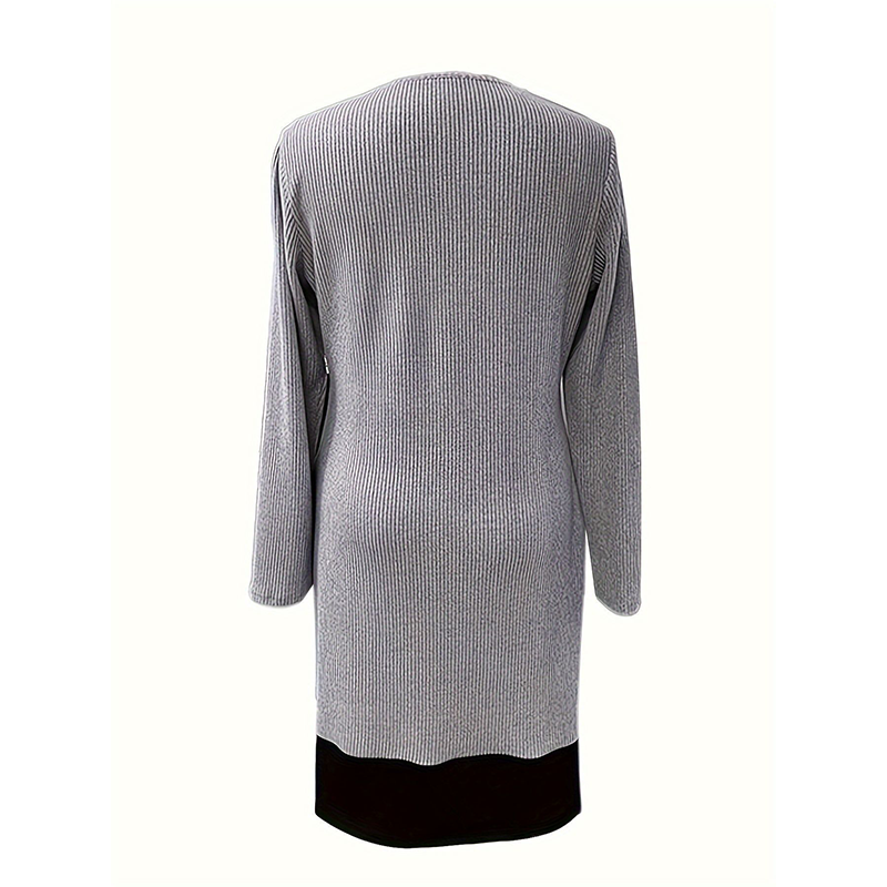 Robe deux pièces fausse A-line mi-longue pour femme