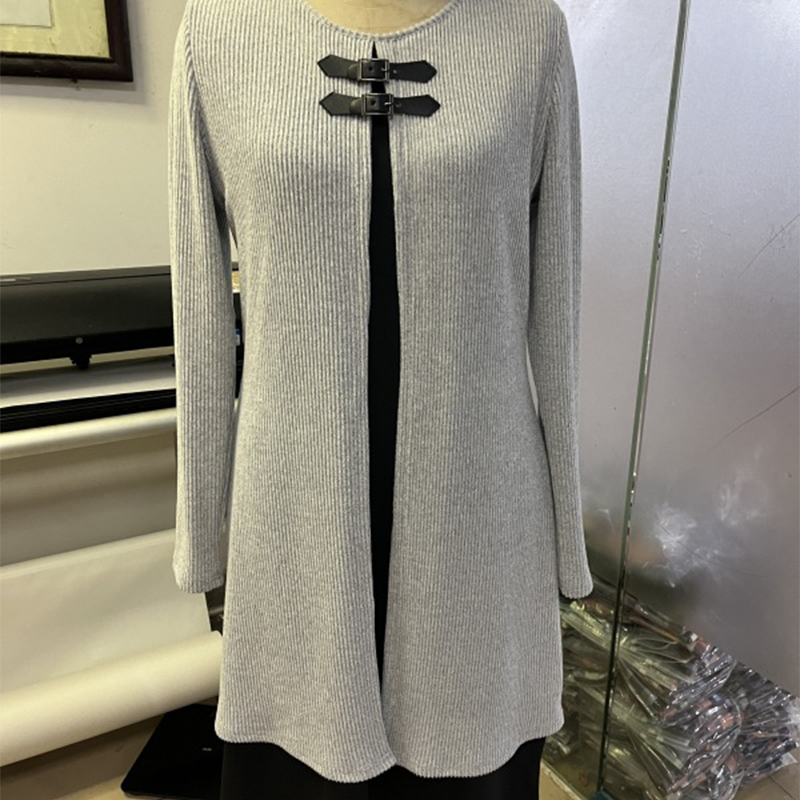 Robe deux pièces fausse A-line mi-longue pour femme