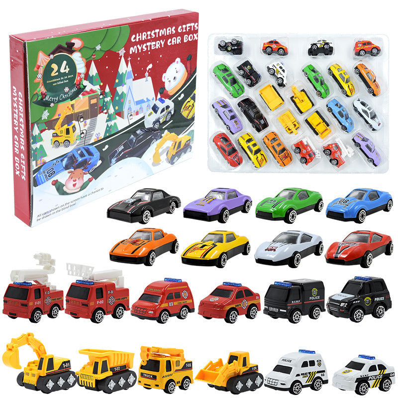 🚗 60% DE RÉDUCTION! 🎁 CALENDRIER DE L'AVENT GARÇON - 24 Jours de Chantier Miniature, Véhicules Alliés avec Outils Réalistes 👷🔧