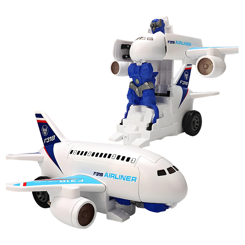 🎁 60% OFF MAINTENANT ! 🎅 Robot Avion Électrique 2-en-1 - Transformable & Télécommande, Parfait pour Enfants et Cadeaux de Noël ✨