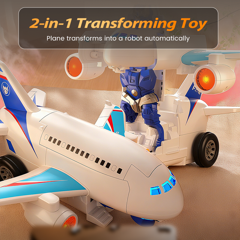 🎁 60% OFF MAINTENANT ! 🎅 Robot Avion Électrique 2-en-1 - Transformable & Télécommande, Parfait pour Enfants et Cadeaux de Noël ✨
