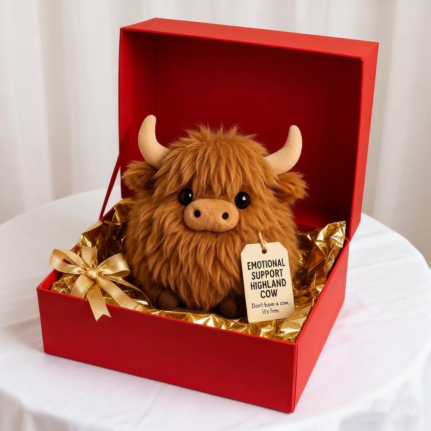 🎅Prévente de Noël 50 % DE RÉDUCTION🎁Peluche vache des Highlands pour soutien émotionnel🎉