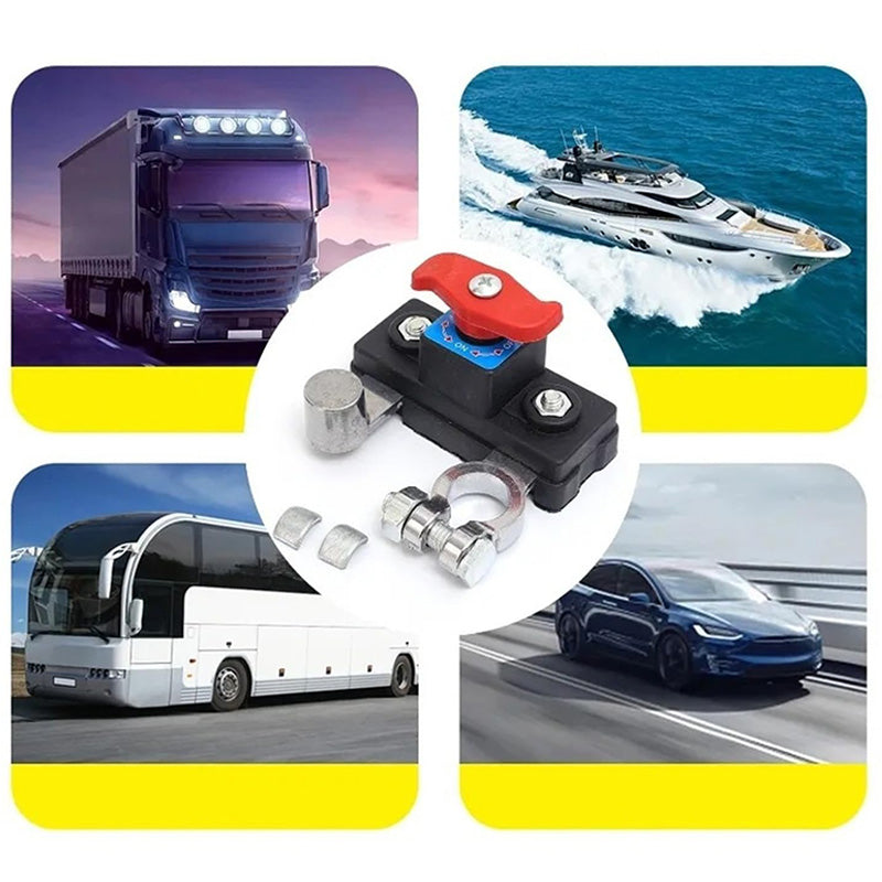 📢📢50 % de réduction !!! 🎅 Interrupteur de Déconnexion Batterie Voiture - 12V-24V Compatible, Coque Ignifuge, Urgence et Maintenance ⚡🚘