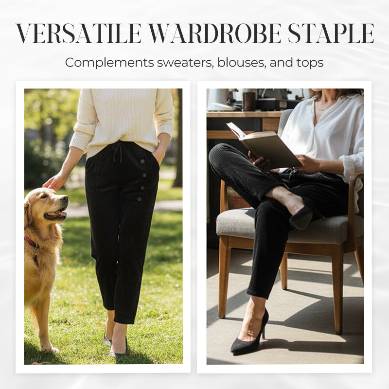 💥Soldes de Noël 50 % de réduction💥Pantalons chauds à taille haute et doublure en peluche pour femmes👖