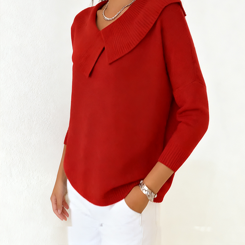 Pull tricoté à col marin pour femme