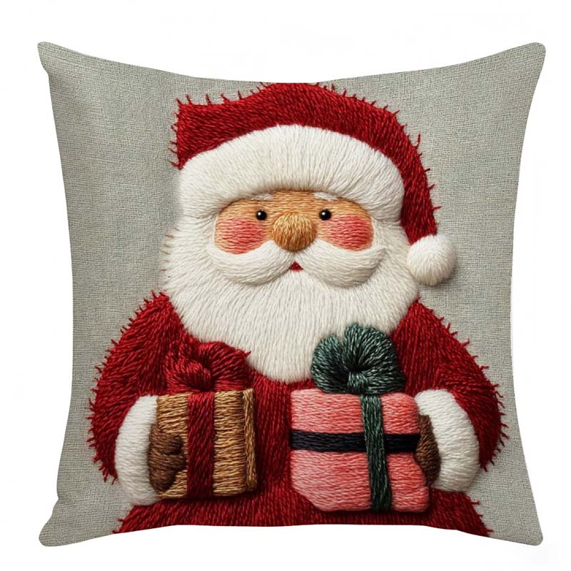 📢📢50% DE RÉDUCTION !!! 🎅Housse de coussin festive avec motif de Noël