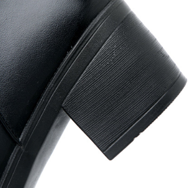 Bottines d'hiver doublées de peluche pour femmes