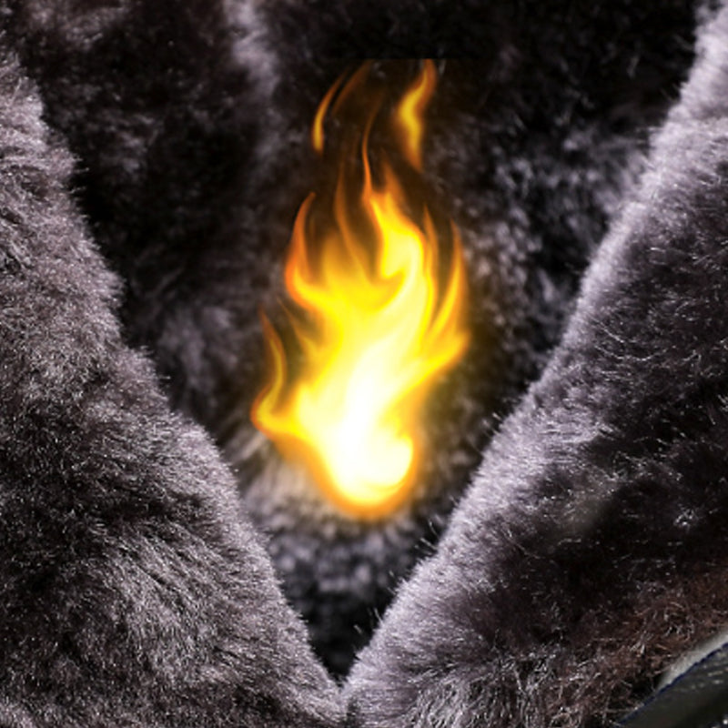 Bottines d'hiver doublées de peluche pour femmes