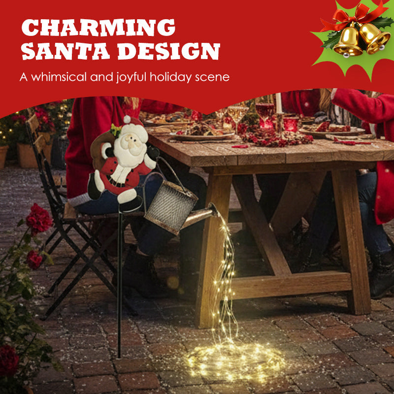 Arrosoir solaire créatif en forme de Père Noël pour Noël