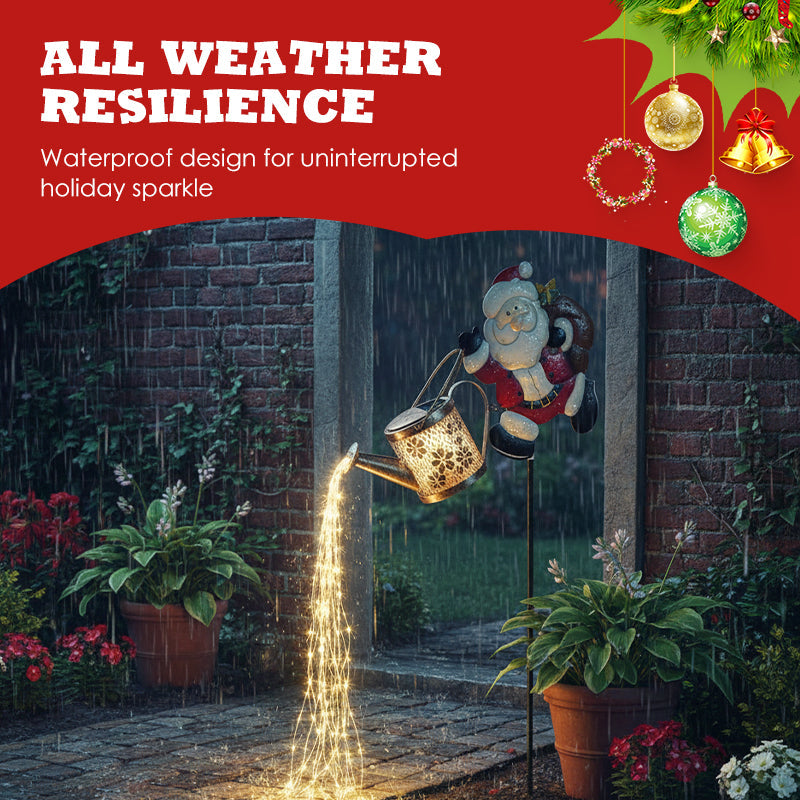 Arrosoir solaire créatif en forme de Père Noël pour Noël
