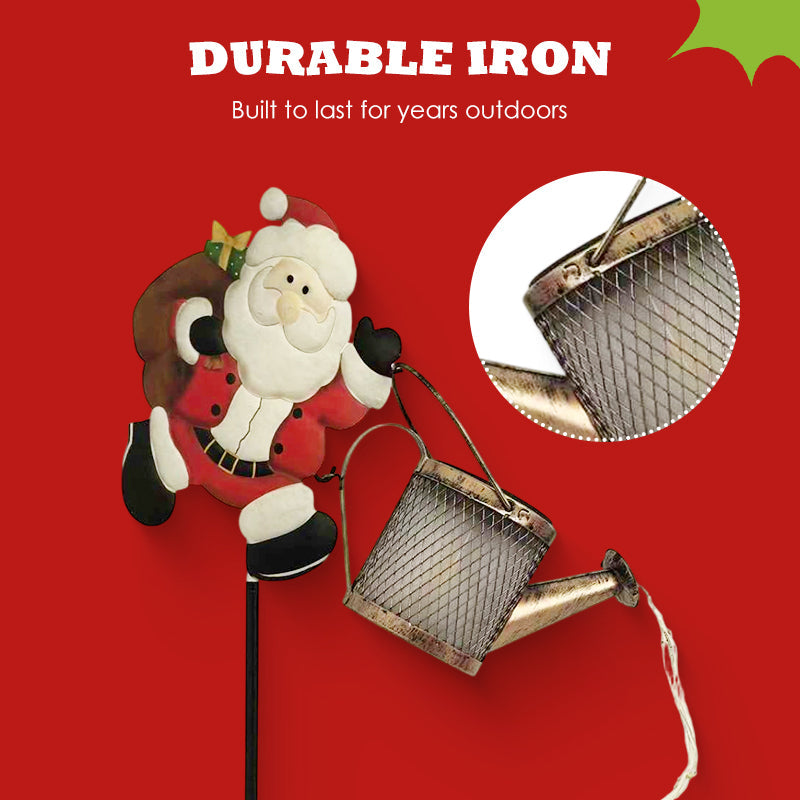 Arrosoir solaire créatif en forme de Père Noël pour Noël