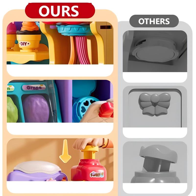 🎄Soldes de Noël 50 % de réduction🍦✨【Kit de pâte à modeler DIY pour enfants】✨ - Kit de pâte à modeler créatif pour les jeux de rôle et le développement des capacités sensorielles des enfants, le cadeau idéal !🎁