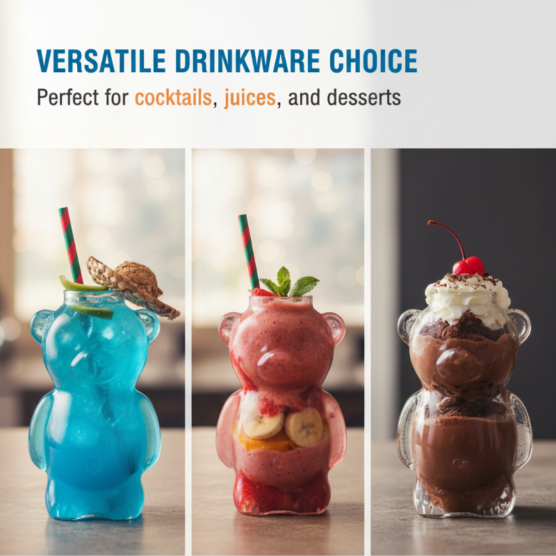 ✨DERNIER JOUR DE PROMOTION Adorable tasse en verre Clear Bear