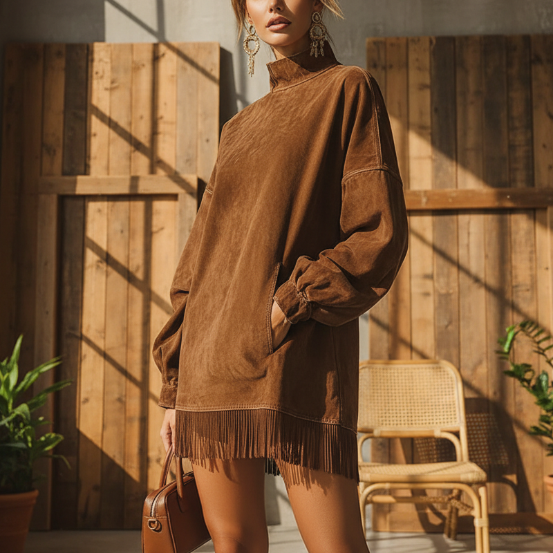 【S-3XL】💖Robe à manches longues et franges