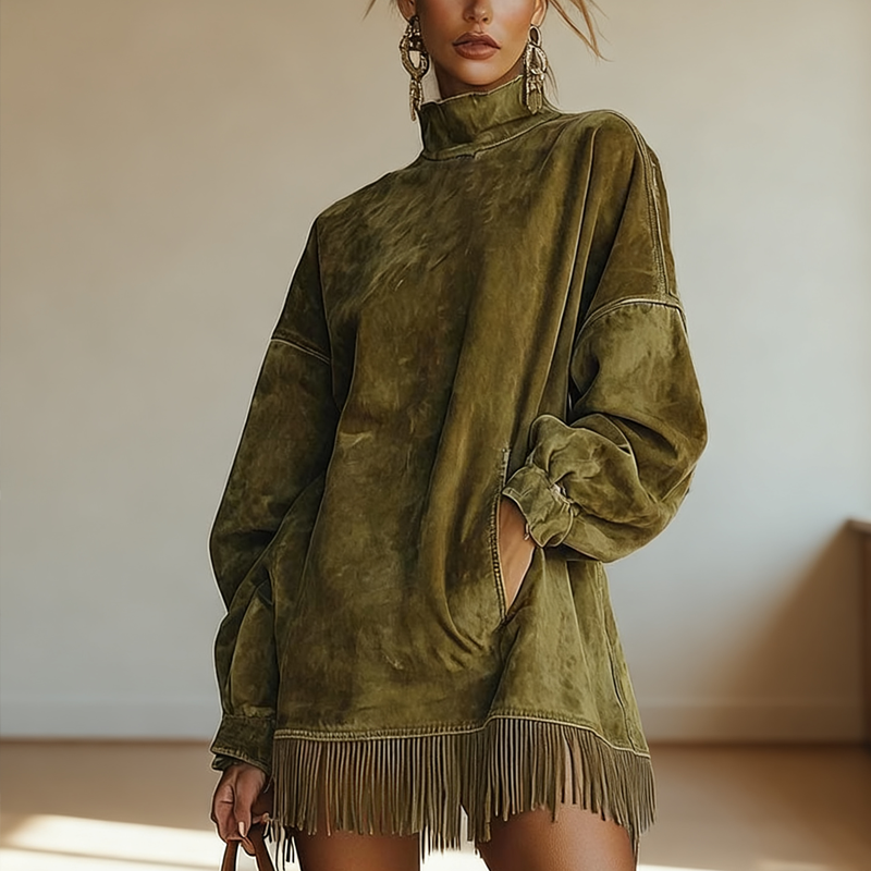 【S-3XL】💖Robe à manches longues et franges