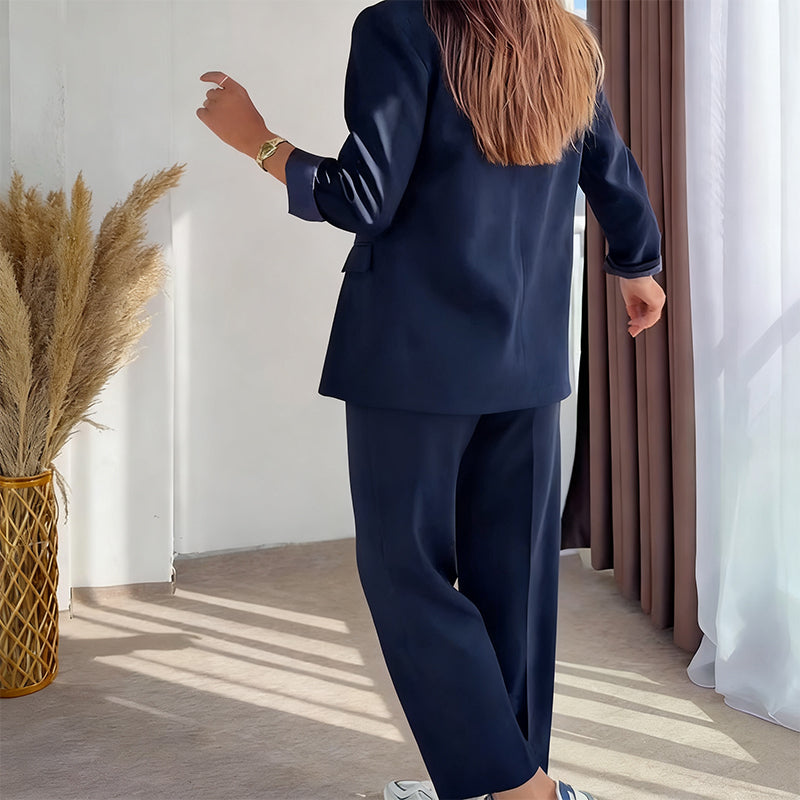 Ensemble 2 pièces classique pour femme : blazer et pantalon