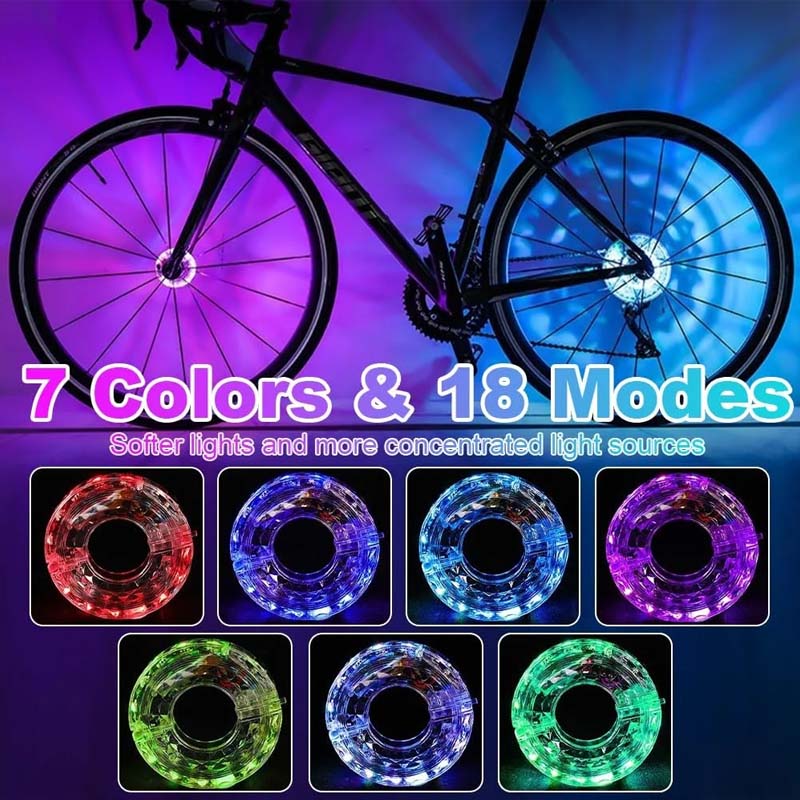 ✨ Éclairage LED pour moyeu de roue de vélo pour la conduite de nuit