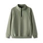 Sweat-shirt à fermeture éclair quart de longueur pour hommes, grande taille