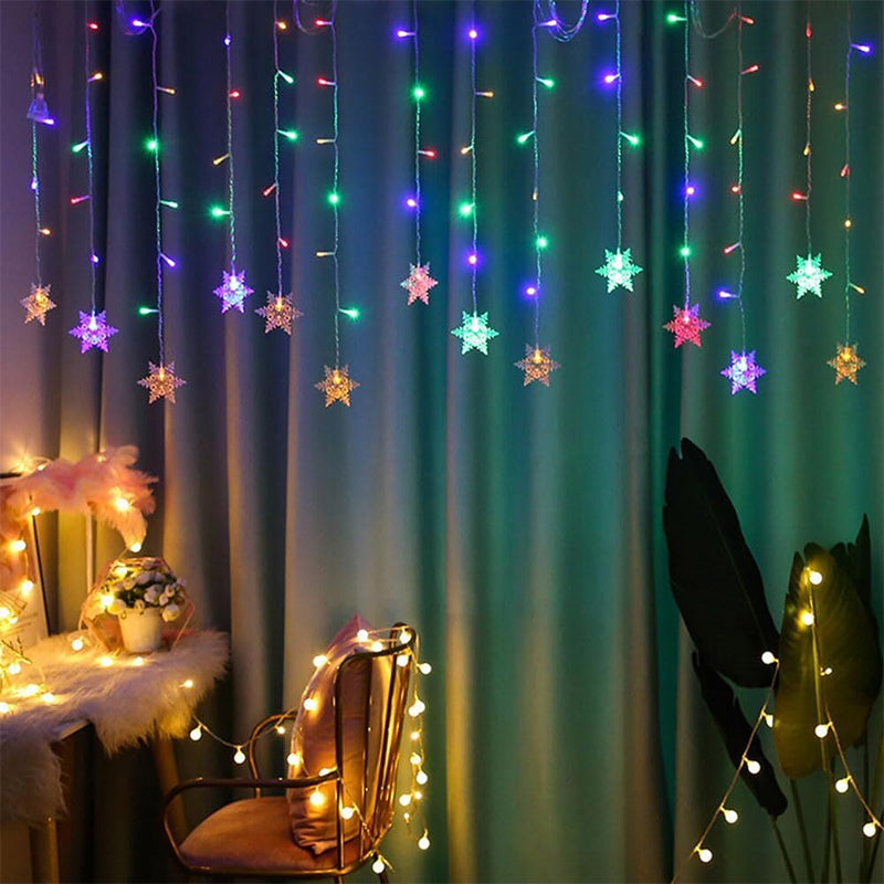 📢📢50 % DE RÉDUCTION !!⏰⏰Guirlande lumineuse LED Snowflake Curtain