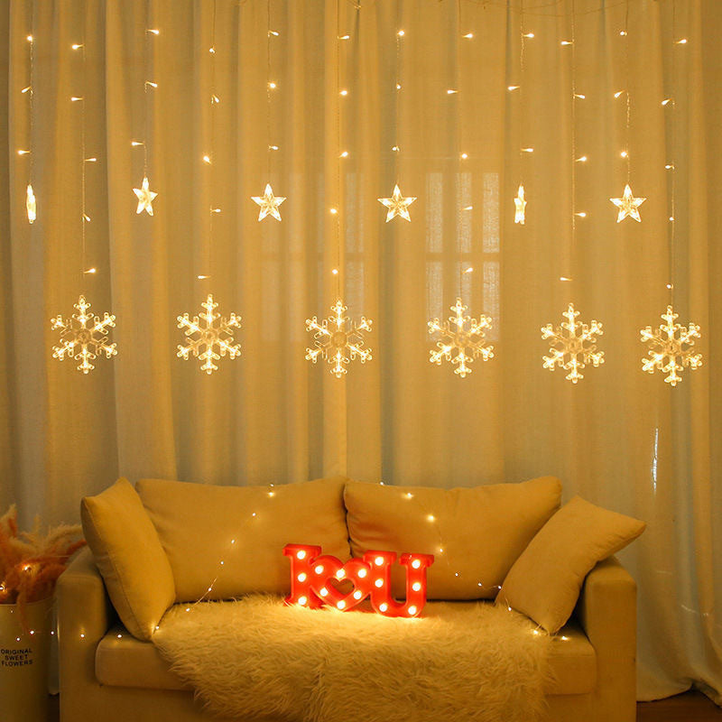 📢📢50 % DE RÉDUCTION !!⏰⏰Guirlande lumineuse LED Snowflake Curtain