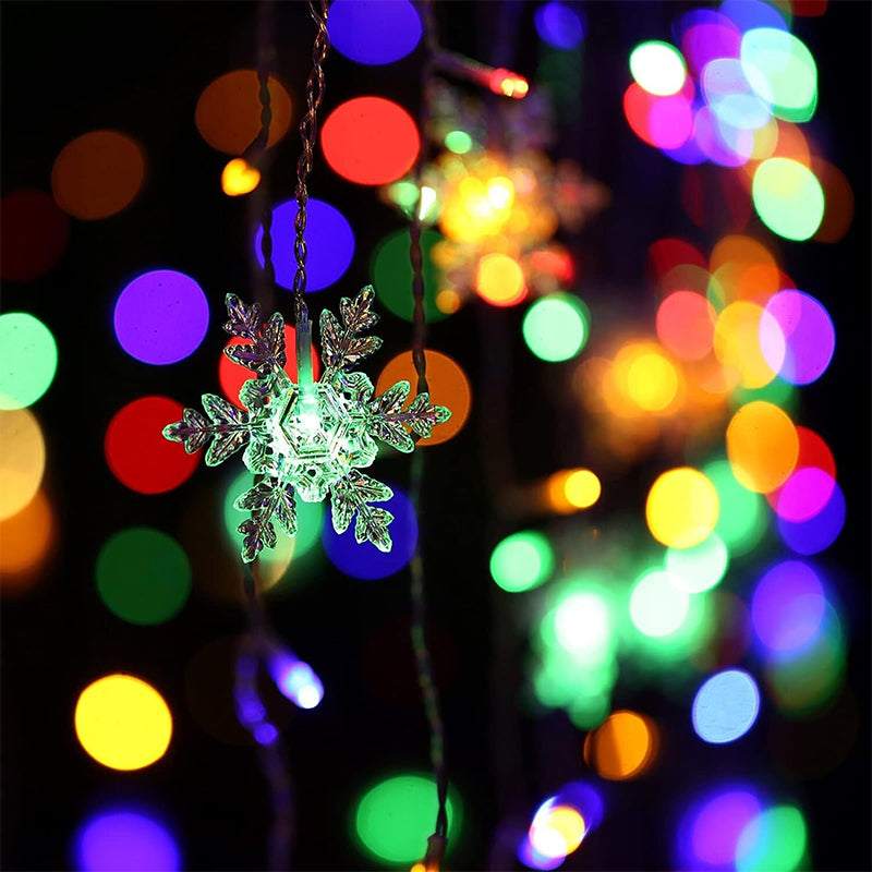 📢📢50 % DE RÉDUCTION !!⏰⏰Guirlande lumineuse LED Snowflake Curtain