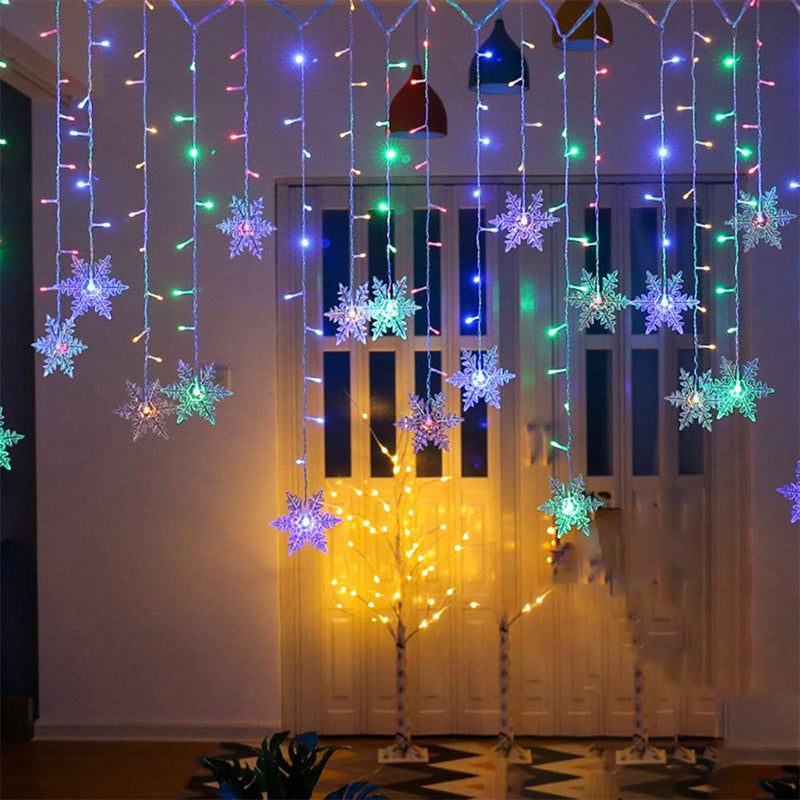 📢📢50 % DE RÉDUCTION !!⏰⏰Guirlande lumineuse LED Snowflake Curtain