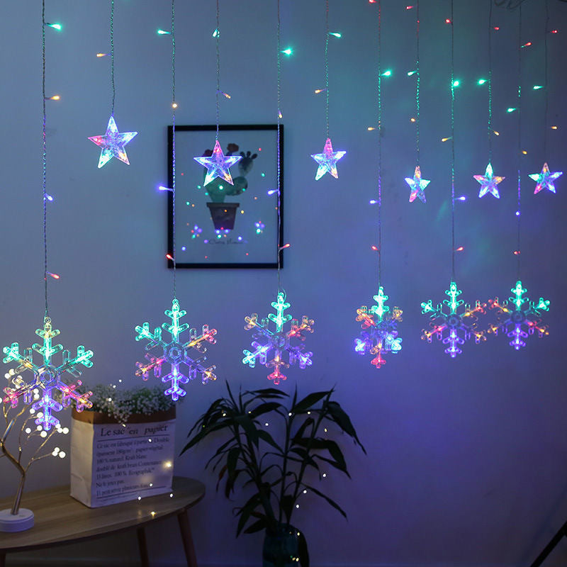 📢📢50 % DE RÉDUCTION !!⏰⏰Guirlande lumineuse LED Snowflake Curtain