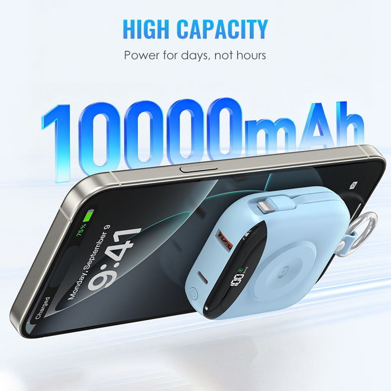 📢📢50 % DE RÉDUCTION !!!⏰Batterie externe portable à recharge rapide par aimant
