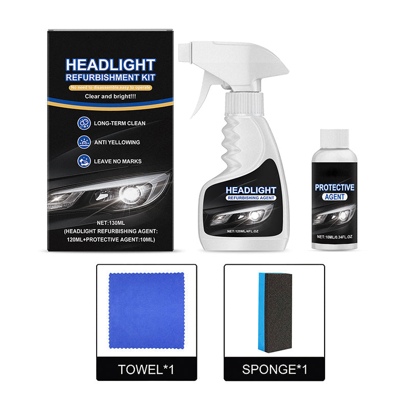 🎉🚗50% de réduction ! Liquide de rénovation pour phares – Résultat cristallin en minutes, sans outils !