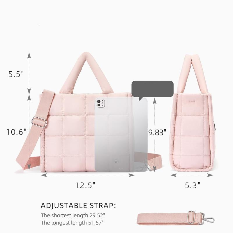 Sac fourre-tout matelassé léger et imperméable pour femmes