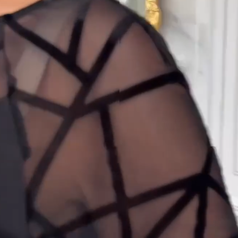 📢📢62% RÉDUCTION DERNIER JOUR! ✨Élégante robe noire coupe trapèze à manches 3/4 en maille