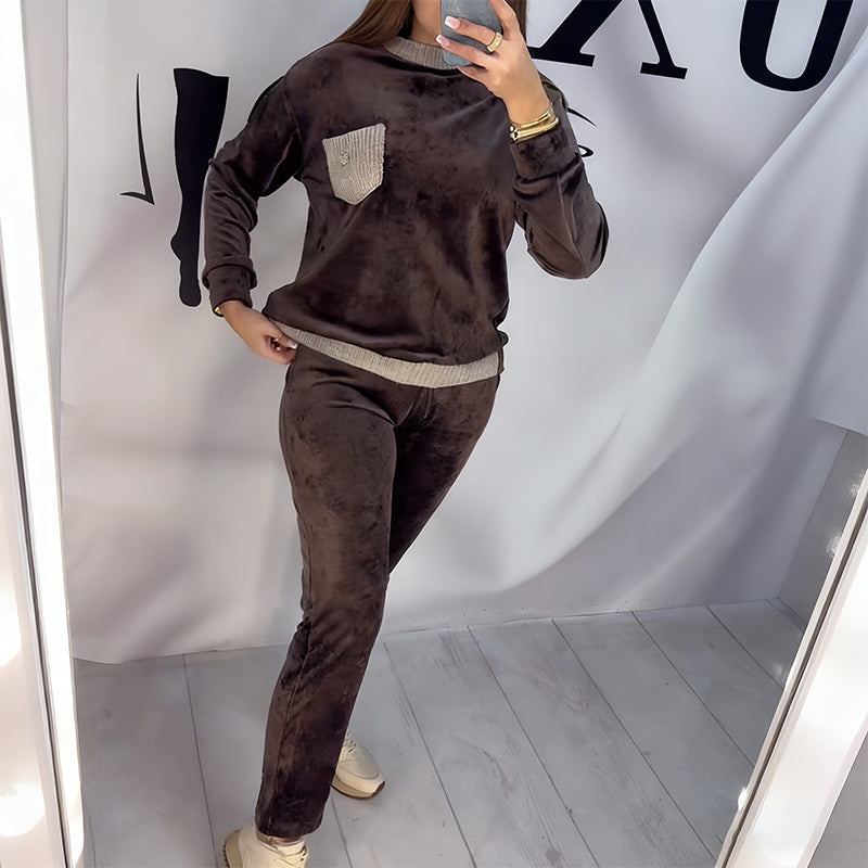 🔥Nouveautés Offre spéciale - Ensemble de vêtements d'intérieur en velours moelleux pour femmes