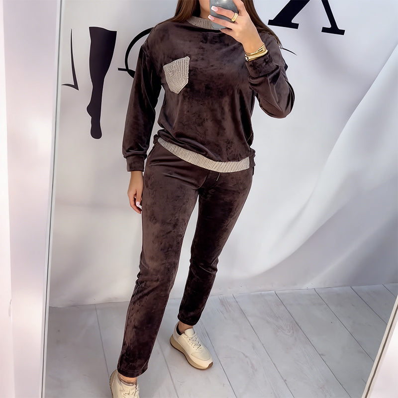 🔥Nouveautés Offre spéciale - Ensemble de vêtements d'intérieur en velours moelleux pour femmes