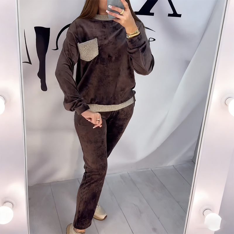 🔥Nouveautés Offre spéciale - Ensemble de vêtements d'intérieur en velours moelleux pour femmes