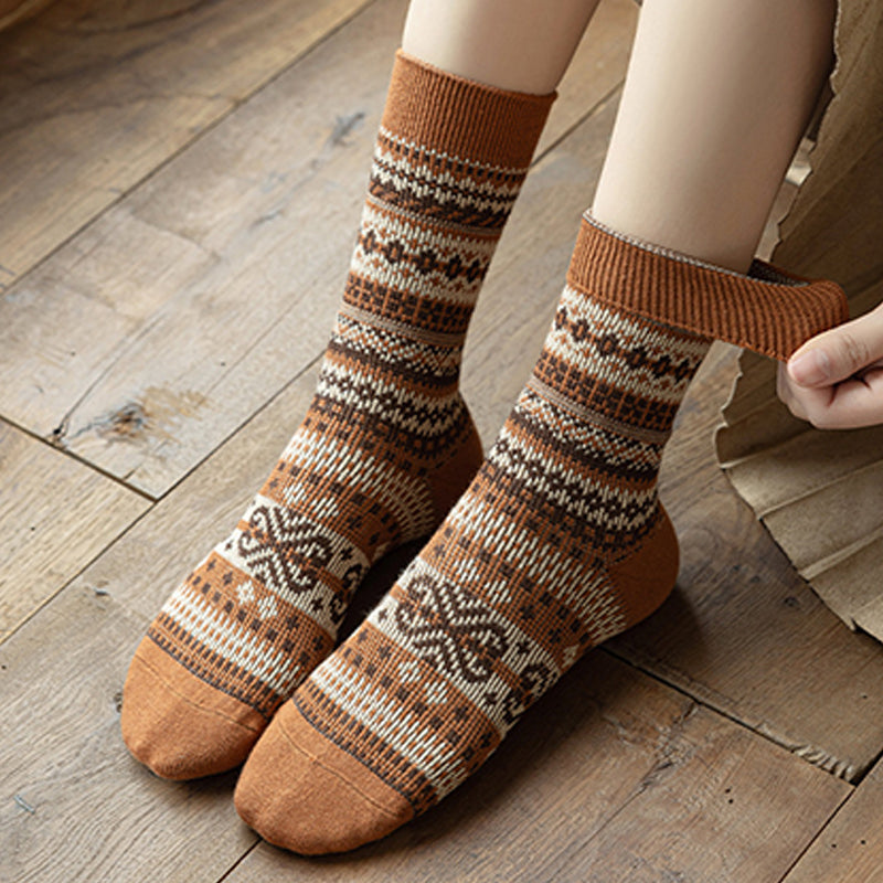 🌹Dernier jour ❤️ Achetez-en 1, obtenez-en 2 gratuits🌹Chaussettes style rétro ethnique