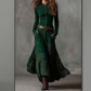 Robe vintage à col montant et boutons
