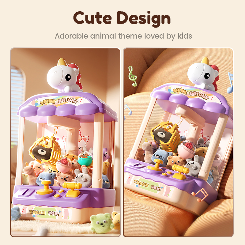 📢📢50 % de réduction !!! 🎅 Machine à pince animaux mignonne pour enfants 🎉 Comprend des peluches et des jouets en capsule🧸